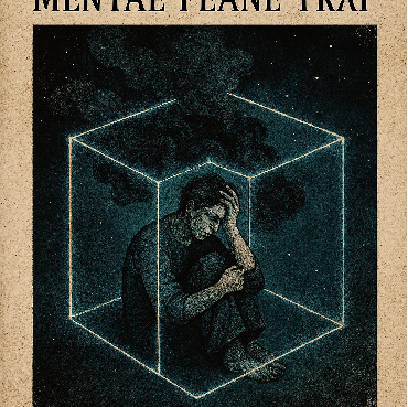A dejected man in a box